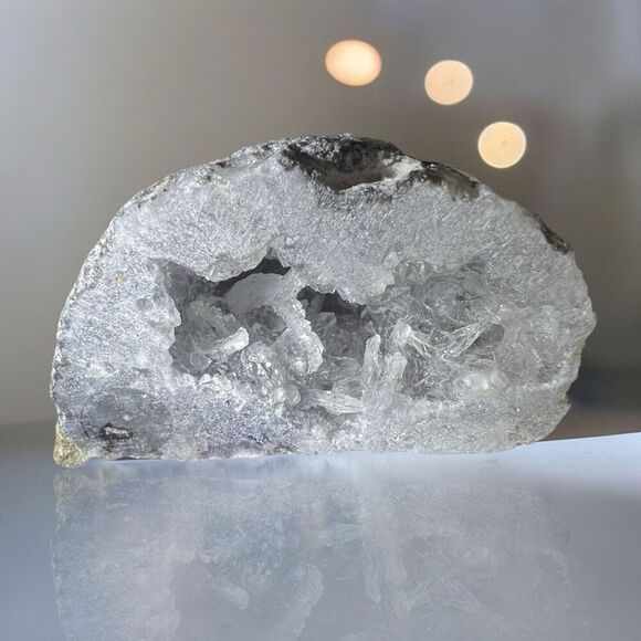 Natural Sugar Quartz‎ Geode - Picture 1 of 12